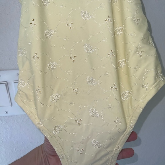 Like New Yellow Eyelet Jacks One Piece - Picture 2 of 4